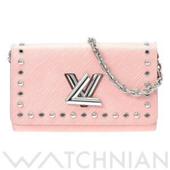 Louis Vuitton Epi Leather Portefeuille Twist Chain Rose Pink Ballerine Wallet - Picture 1 of 9